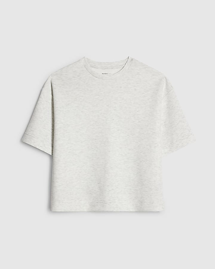 river island Grey Premium Boxy T-shirt