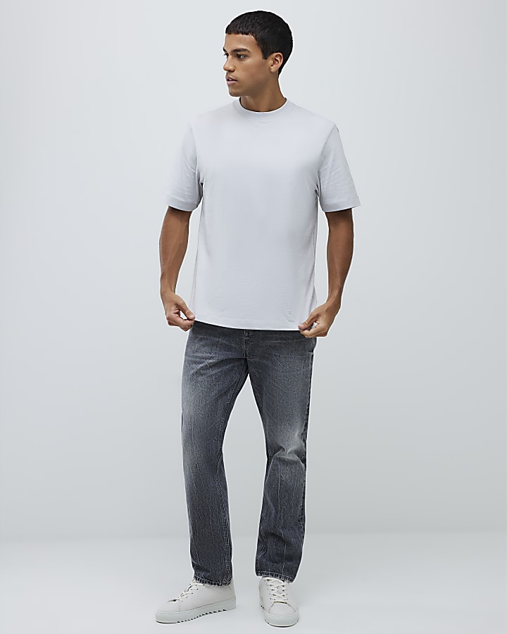 River Island Grey Regular Fit Essential T-Shirt