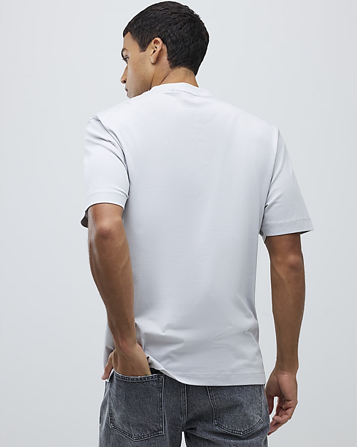 River Island Grey Regular Fit Essential T-Shirt