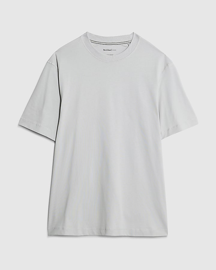 river island Grey Regular Fit Essential T-Shirt