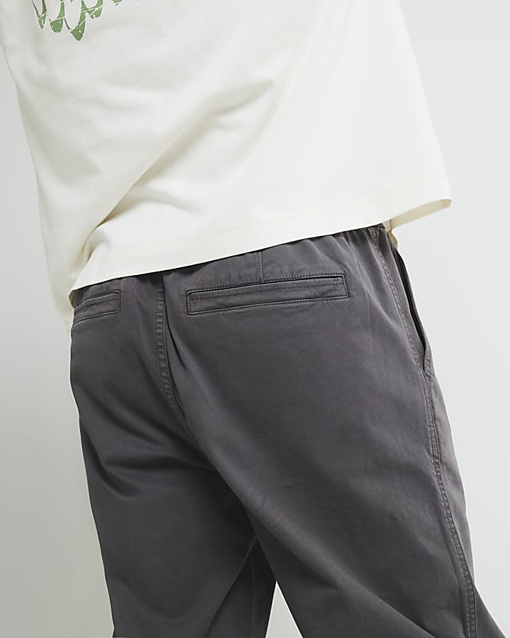 River Island Grey Regular Fit Pull On Joggers