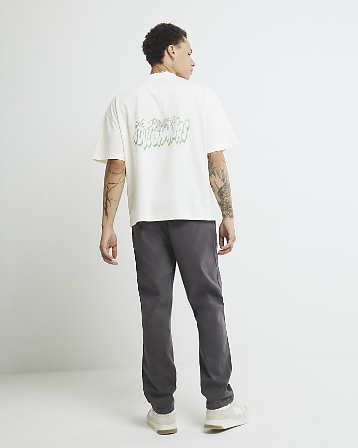 River Island Grey Regular Fit Pull On Joggers