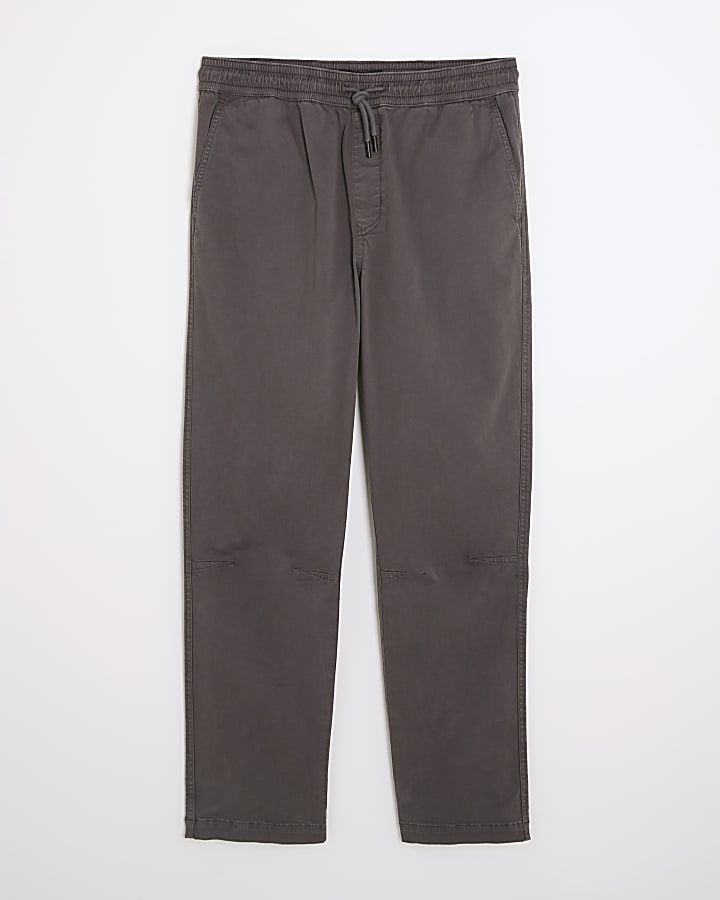 river island Grey Regular Fit Pull On Joggers