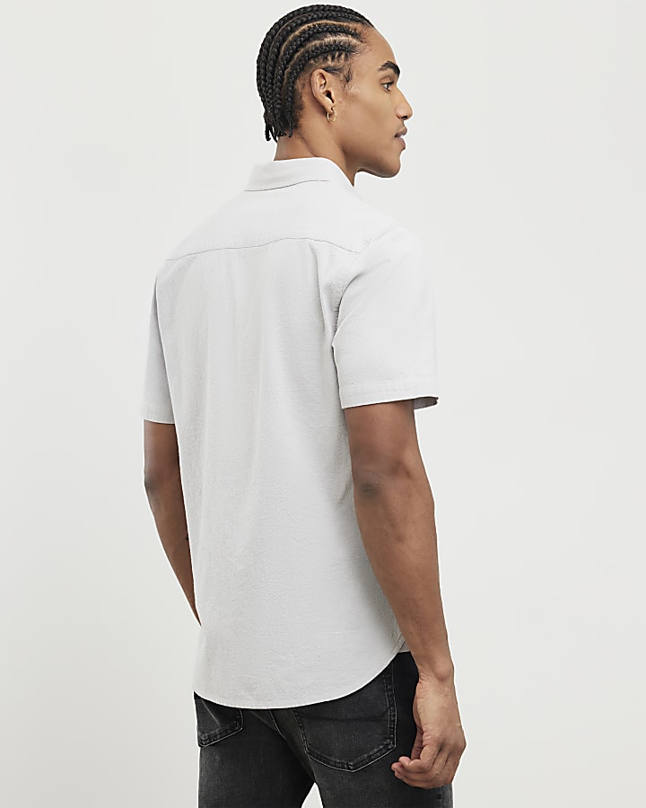river island Grey Regular Fit Shirt