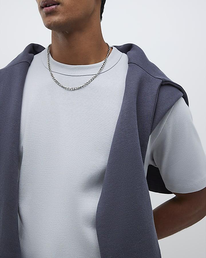 River Island Grey Regular Fit T-Shirt