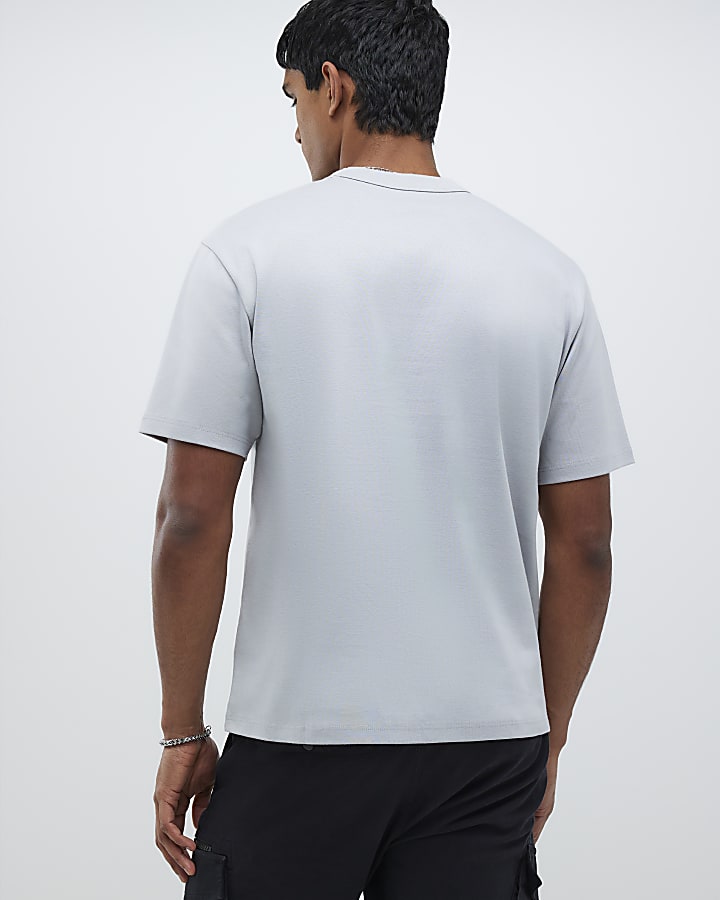 River Island Grey Regular Fit T-Shirt