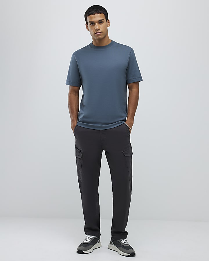 River Island Grey Regular Fit T-Shirt