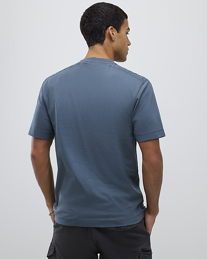 River Island Grey Regular Fit T-Shirt