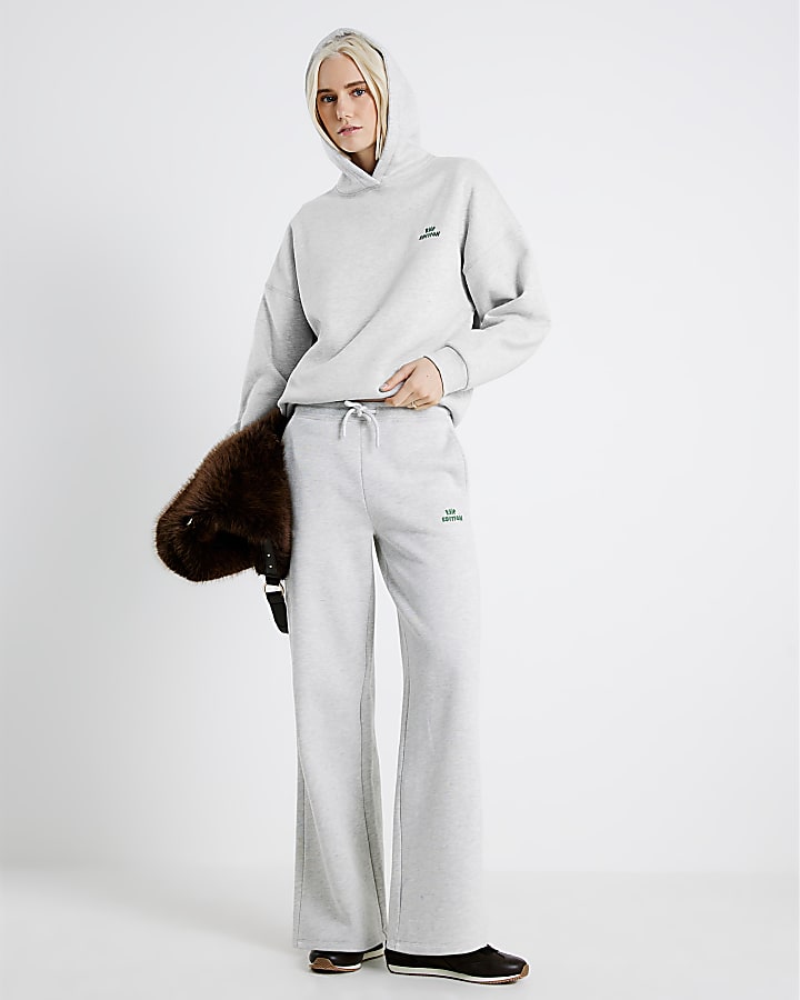 River Island Grey RVR Edition Back Print Hoodie