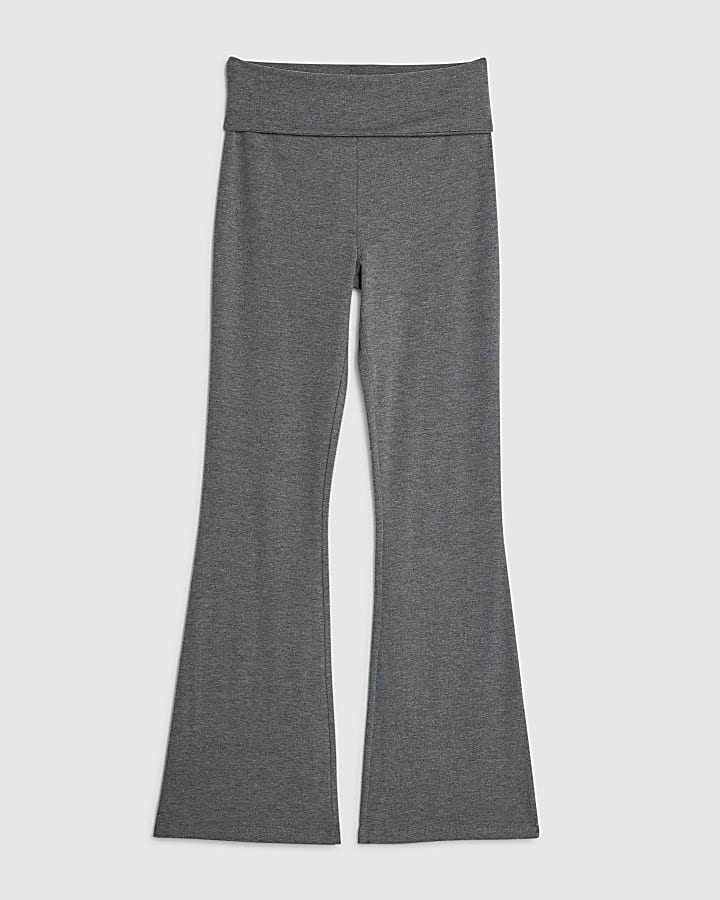 river island Grey RVR Edition Flare Trousers