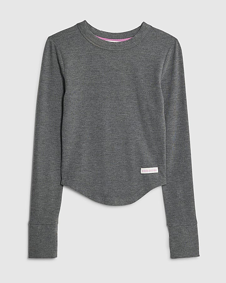 river island Grey RVR Edition Long Sleeve Top