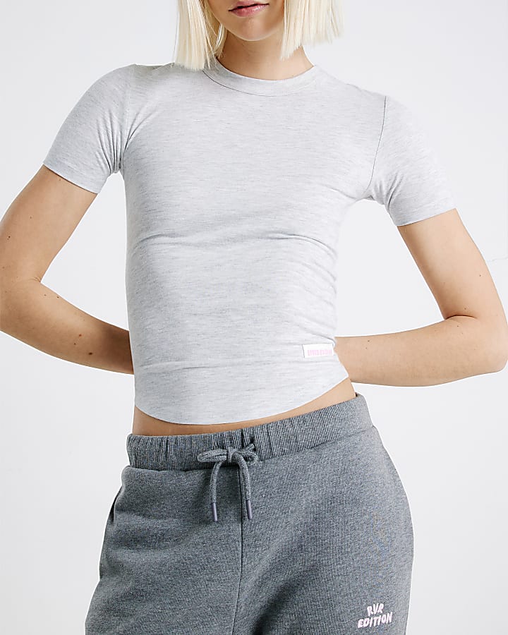 River Island Grey RVR Edition Short Sleeve T-Shirt