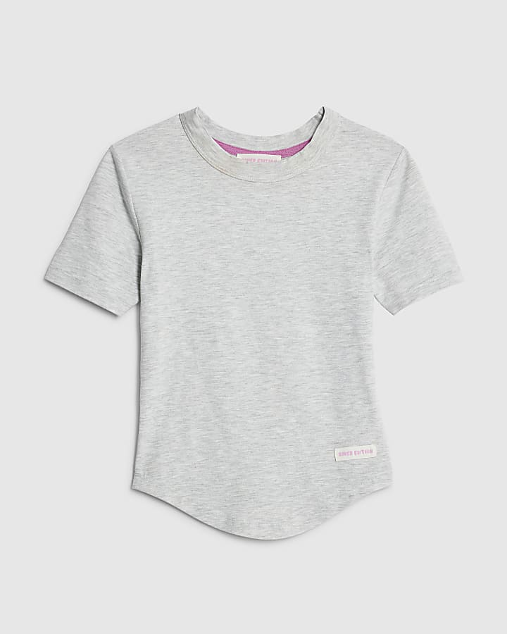 river island Grey RVR Edition Short Sleeve T-Shirt
