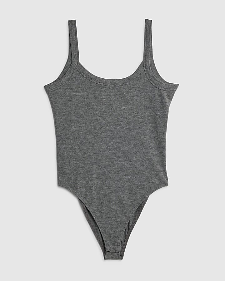 river island Grey RVR Edition Strappy Bodysuit