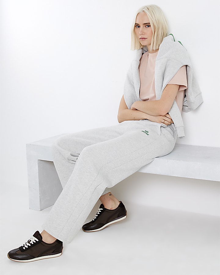 River Island Grey RVR Edition Wide Leg Joggers