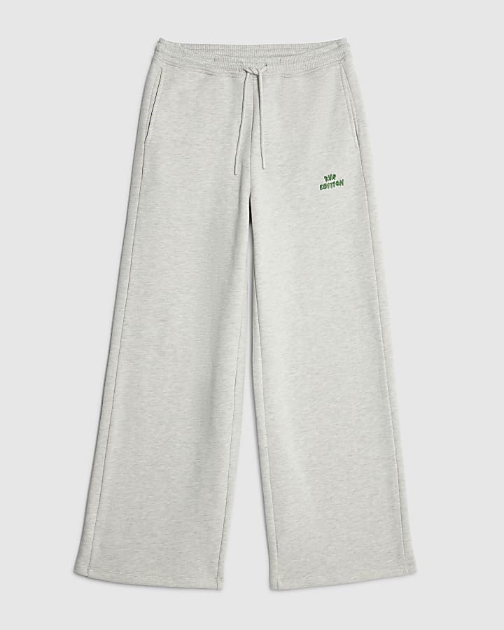 river island Grey RVR Edition Wide Leg Joggers