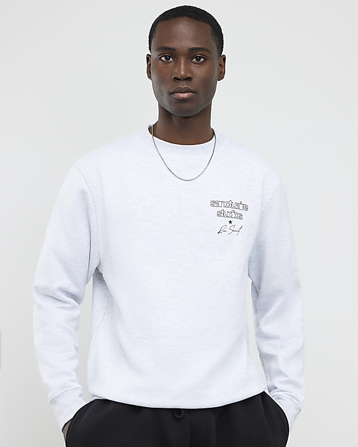 River Island Grey Sanctuaire Studios Sweatshirt