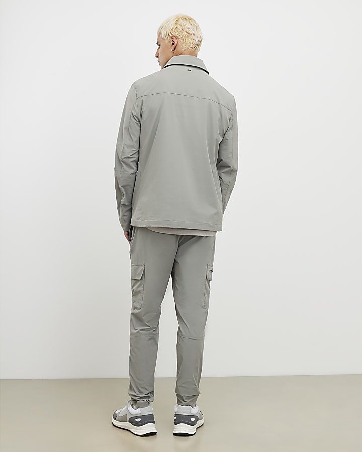 River Island Grey Skinny Fit Cargo Trousers