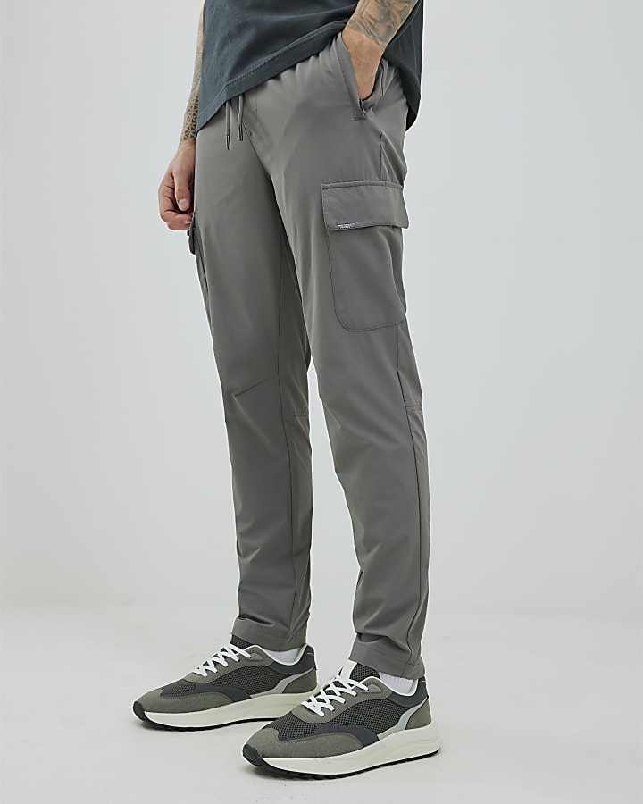 River Island Grey Skinny Fit Cargo Trousers