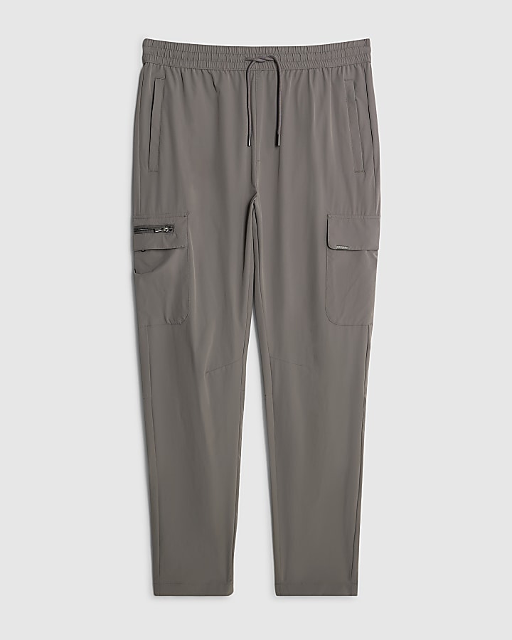 river island Grey Skinny Fit Cargo Trousers
