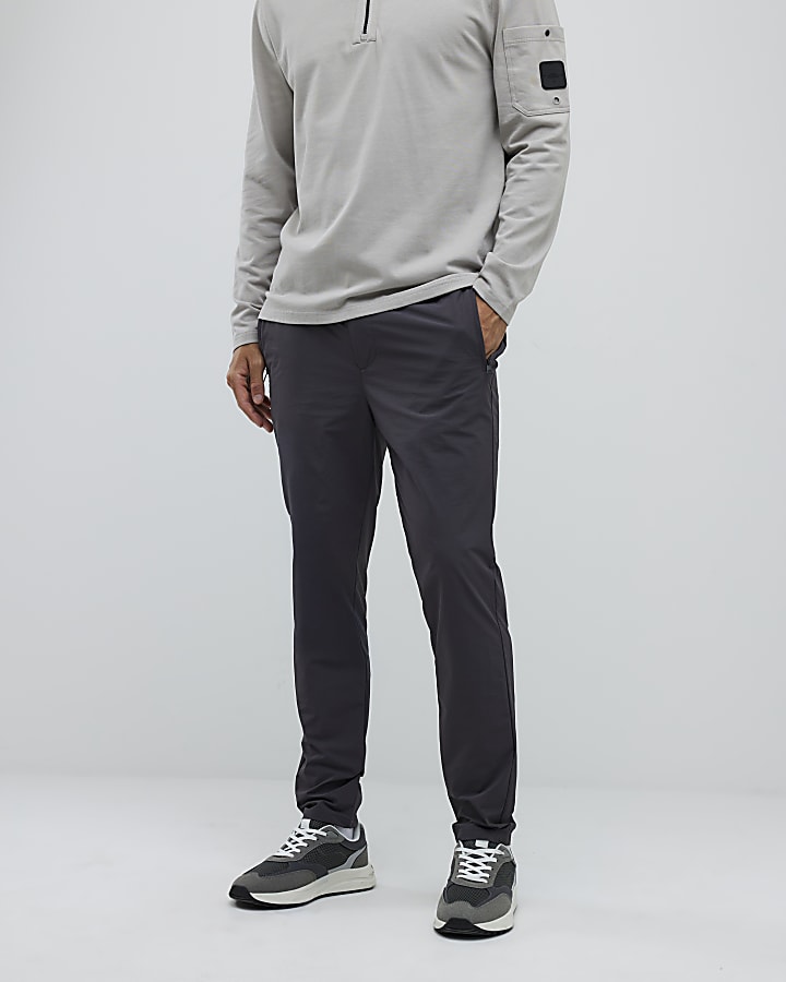 River Island Grey Skinny Fit Chino Trousers