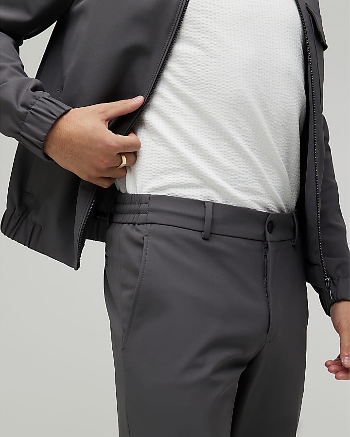 River Island Grey Skinny Fit Trousers