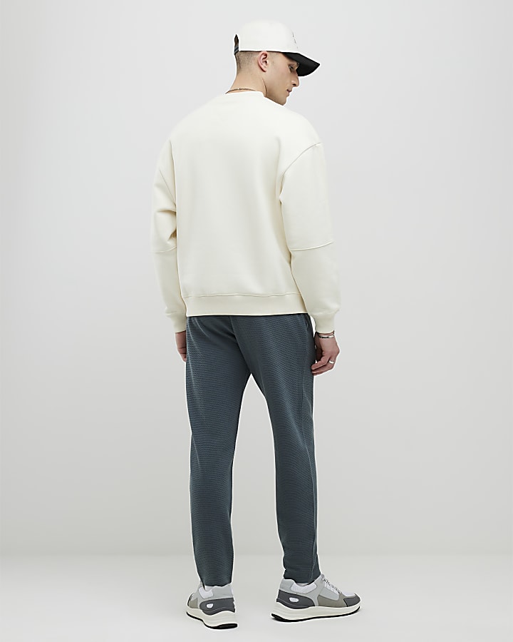 River Island Grey Slim Fit Bubble Joggers