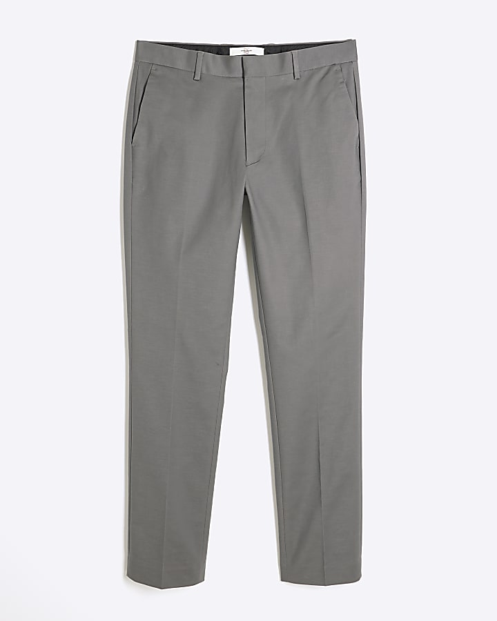 river island Grey Slim Fit Chino Trousers