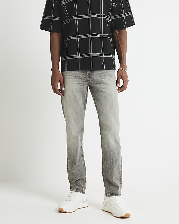 River Island Grey Slim Fit Jeans