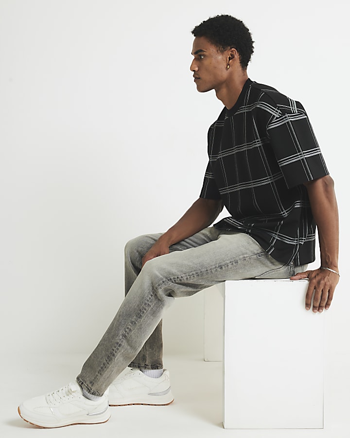 River Island Grey Slim Fit Jeans