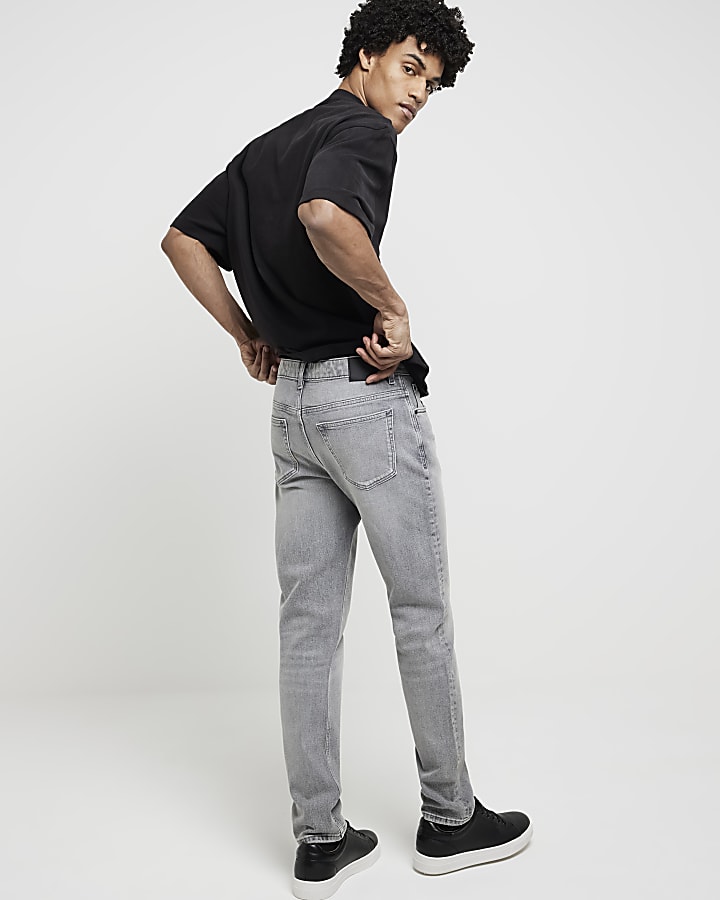 River Island Grey Slim Fit Jeans