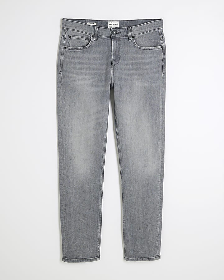 river island Grey slim fit jeans