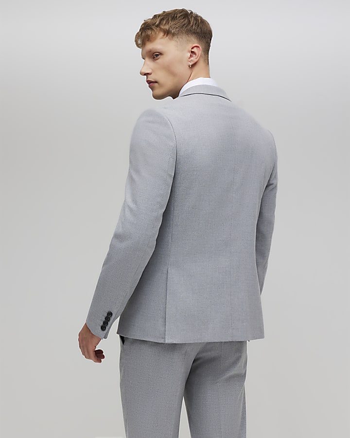 River Island Grey Slim Fit Suit Jacket