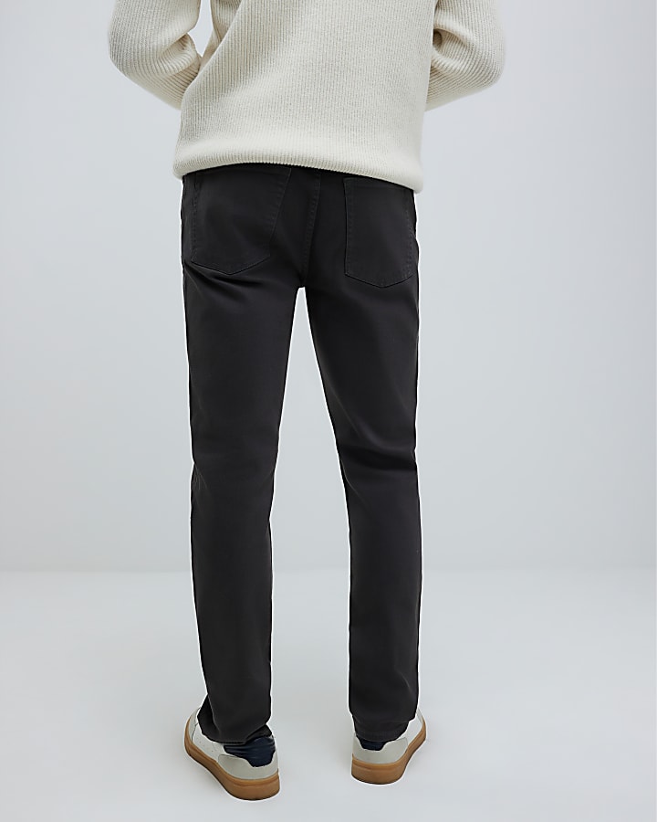 River Island Grey Slim Fit Washed Jeans