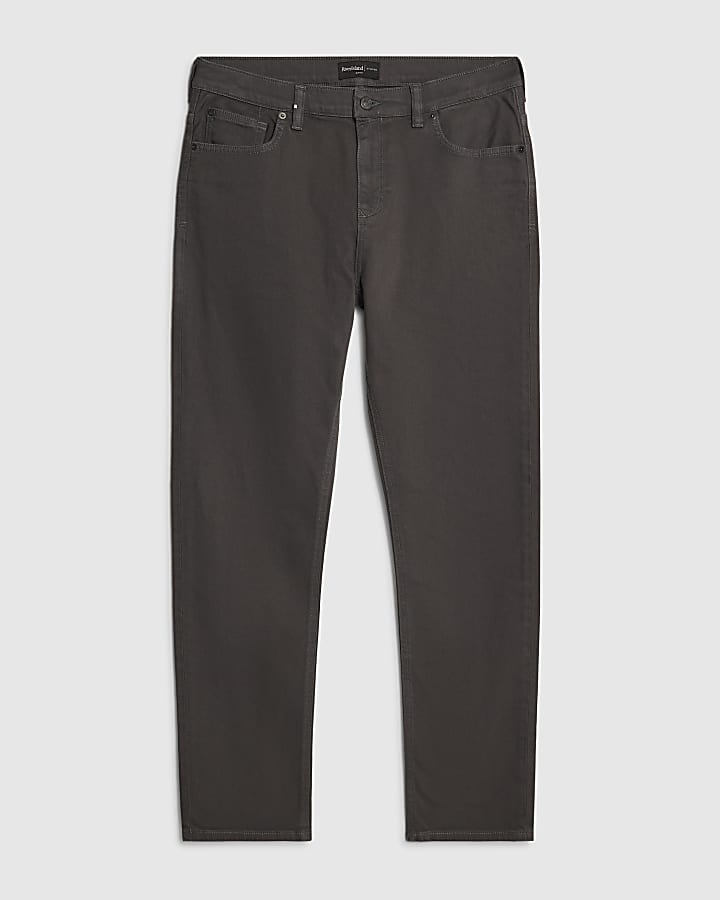 river island Grey Slim Fit Washed Jeans