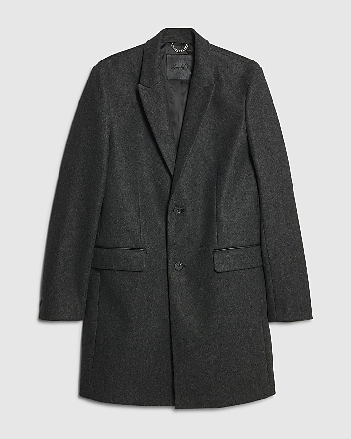 river island Grey Tailored Coat