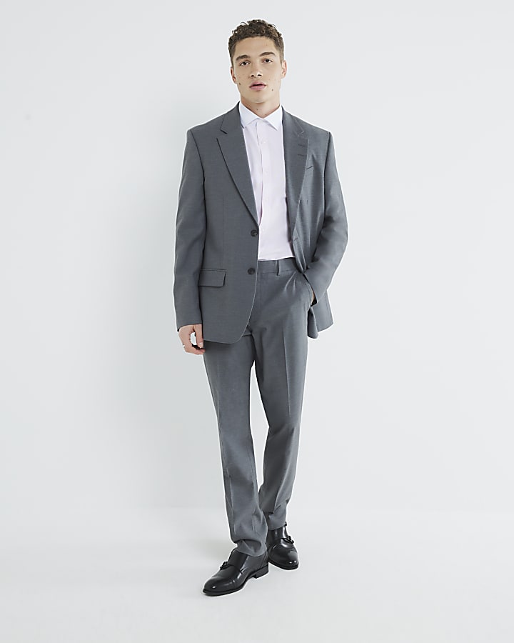 River Island Grey Tailored Suit Jacket
