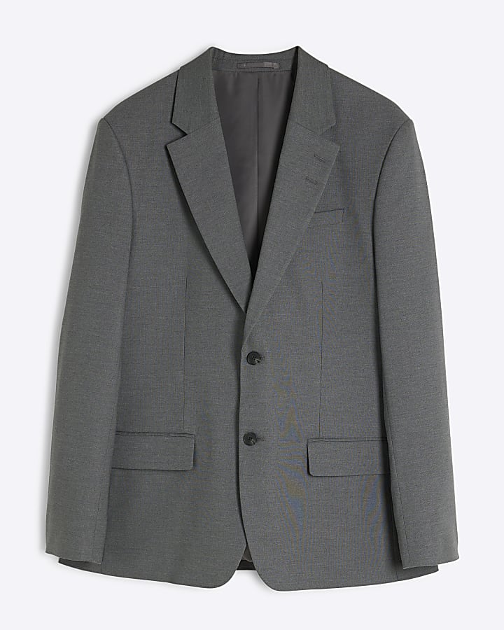 river island Grey Tailored Suit Jacket