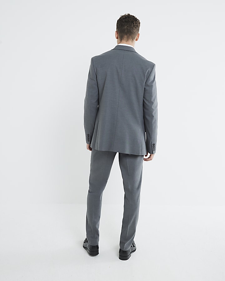 River Island Grey Tailored Suit Trousers