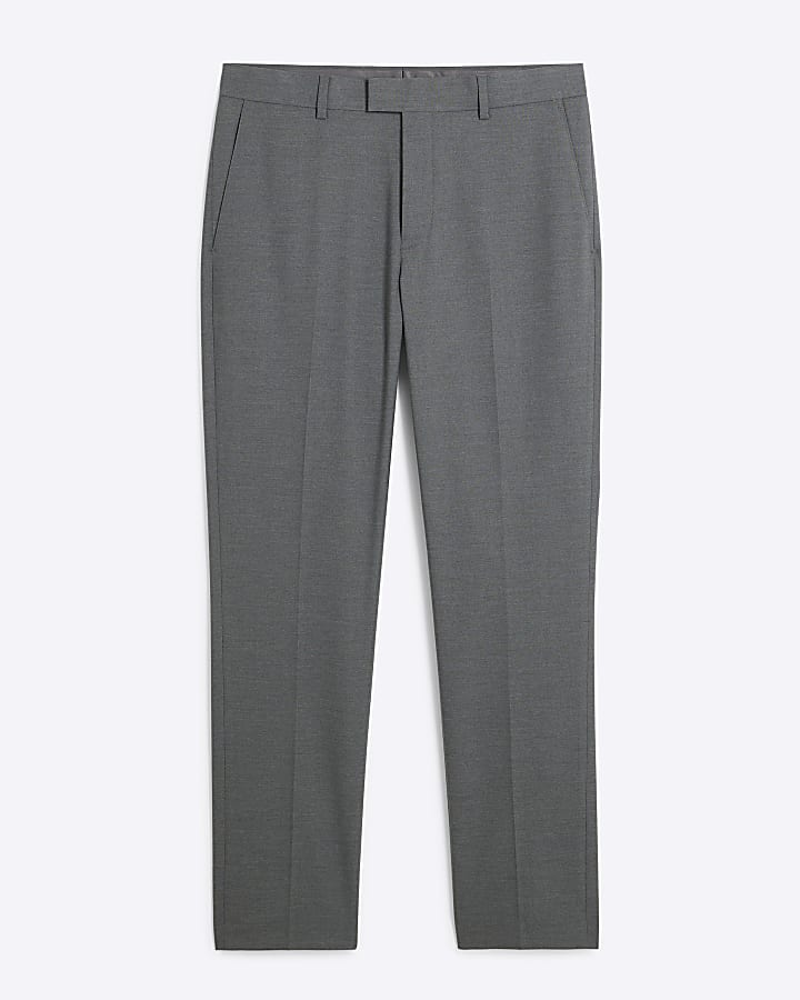 river island Grey Tailored Suit Trousers