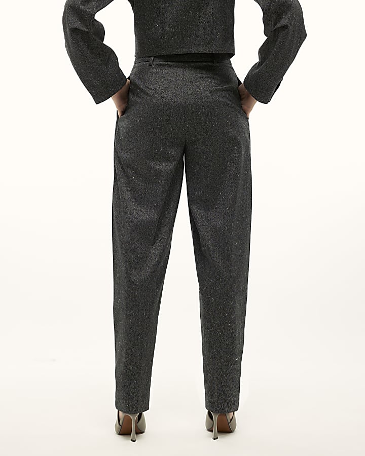 River Island Grey Tapered Trousers