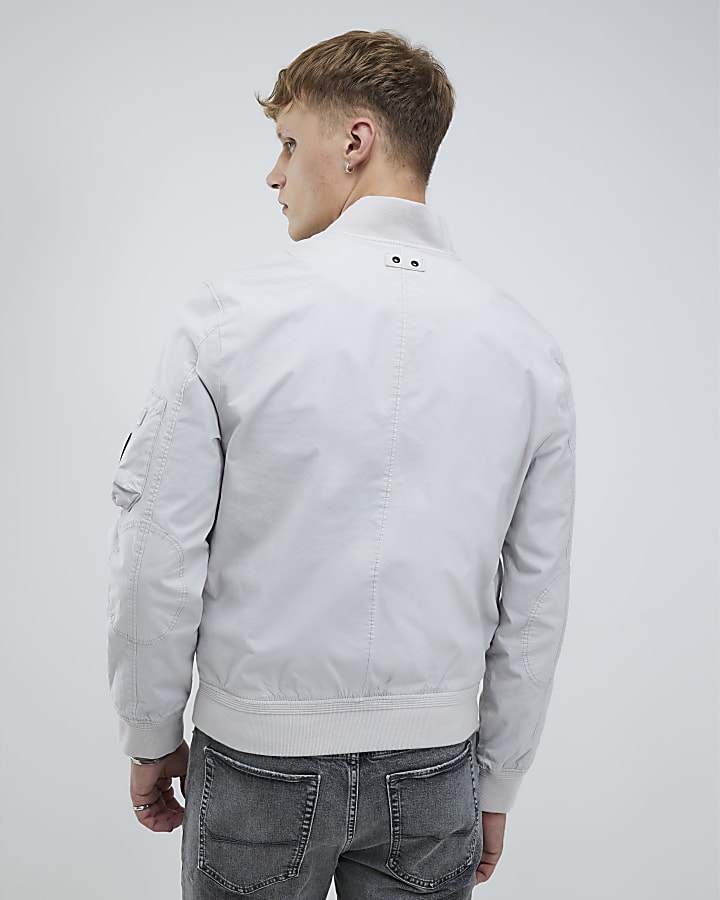 River Island Grey Utility Bomber Jacket
