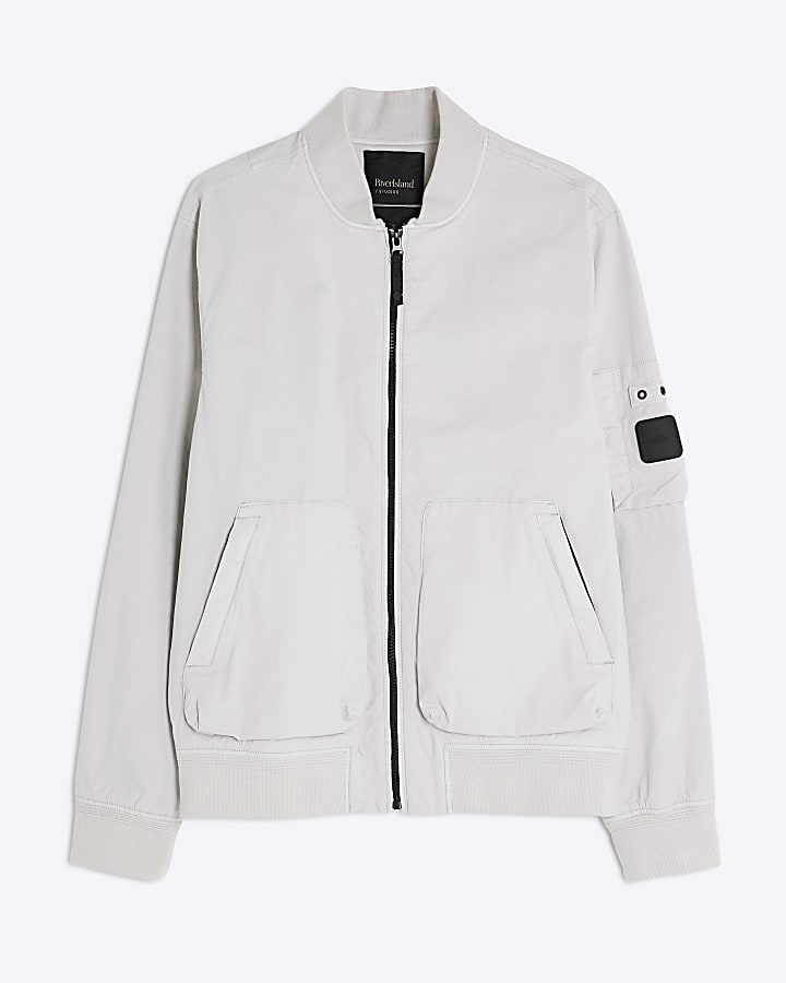 river island Grey Utility Bomber Jacket