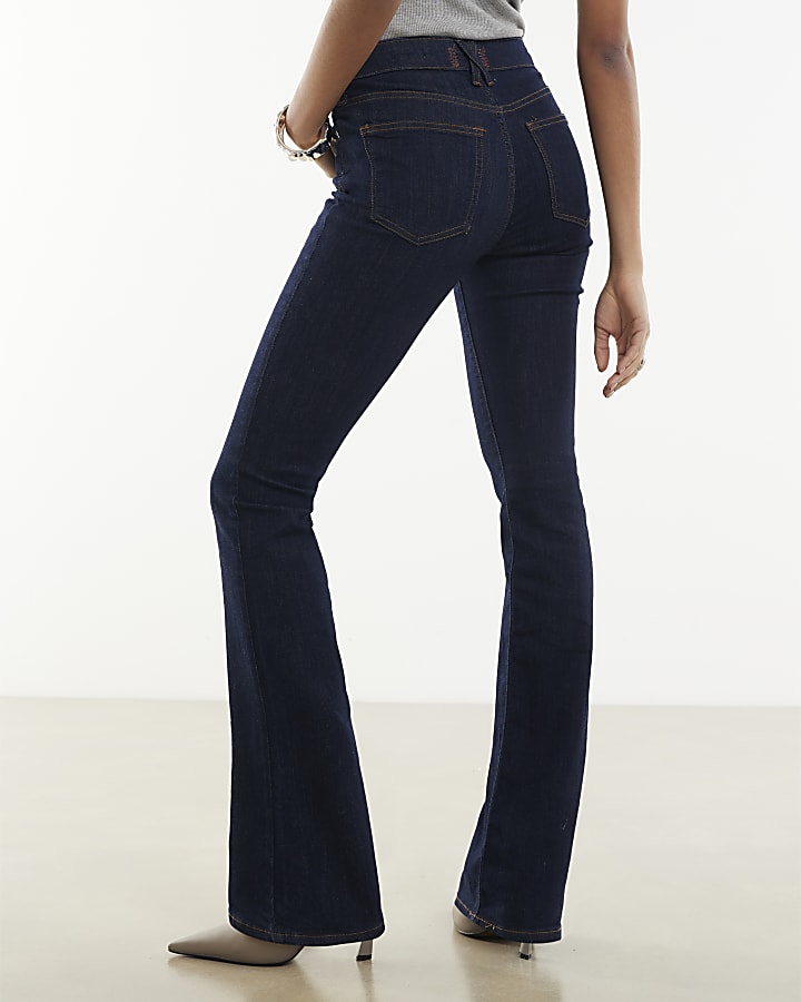 River Island Indigo Mid Rise Bootcut Jeans