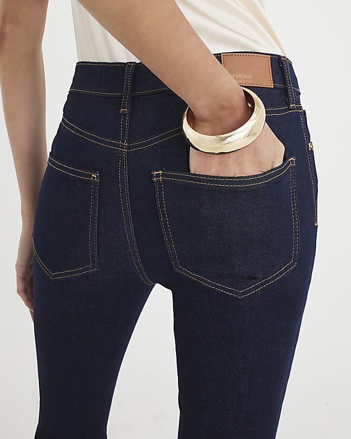 River Island Indigo Mid Rise Skinny Jeans
