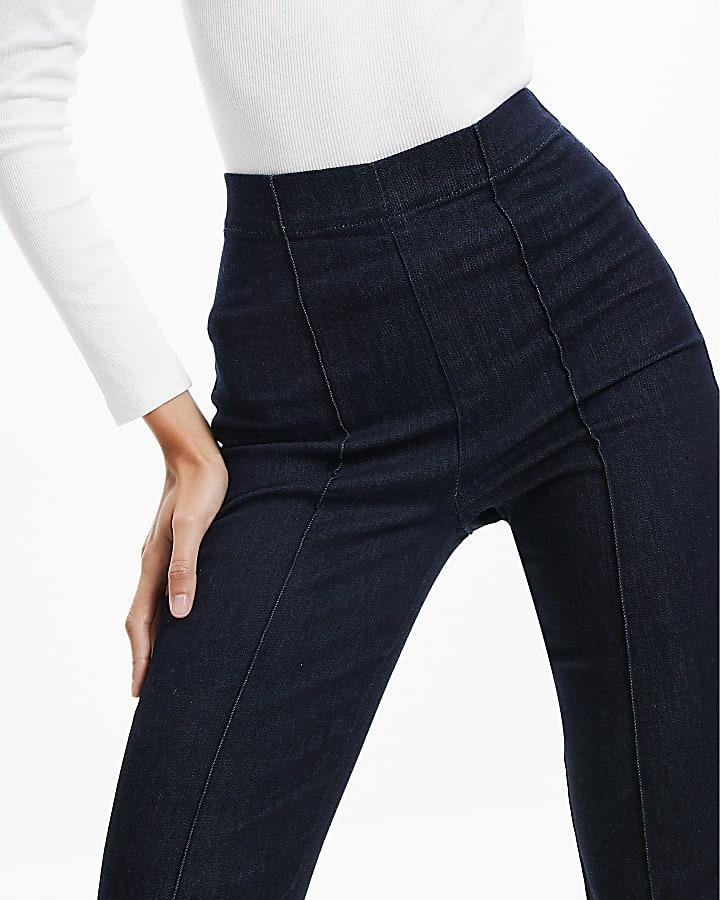 River Island Indigo Pull-On Sculpt Bootcut Jeans