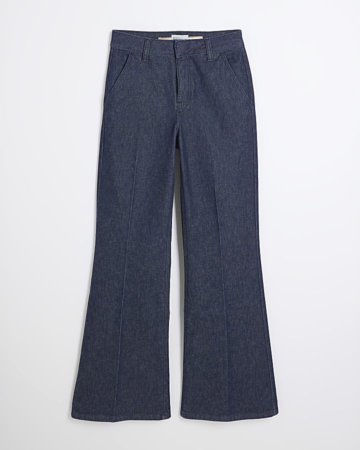 river island Indigo Wide Leg Jeans