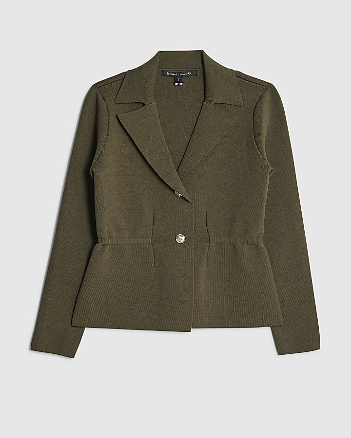 river island Khaki Blazer Cardigan