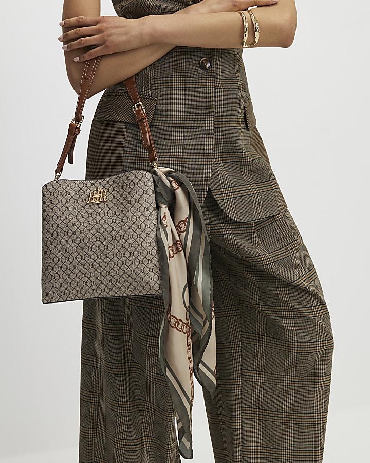 River Island Khaki Chain Print Scarf