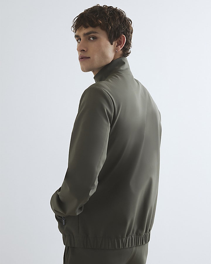 River Island Khaki Fit Funnel Jacket